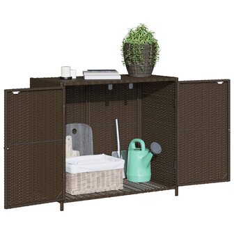 Tuinkast 83x45x76 cm poly rattan bruin 5