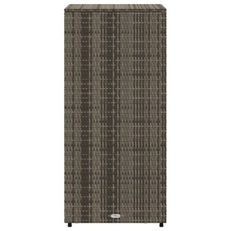 Tuinkast 50x55x115 cm poly rattan grijs 8