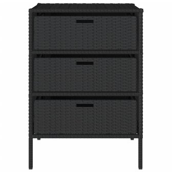 Tuinkast 55x59x80 cm poly rattan zwart 7