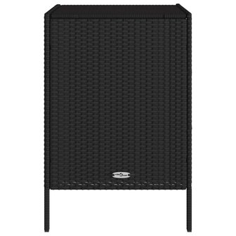 Tuinkast 55x59x80 cm poly rattan zwart 8