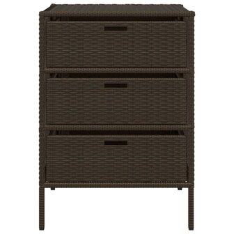 Tuinkast 55x59x80 cm poly rattan bruin 2