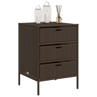 Tuinkast 55x59x80 cm poly rattan bruin 4