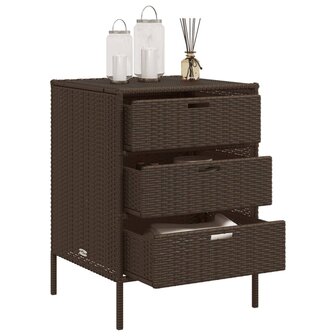 Tuinkast 55x59x80 cm poly rattan bruin 5