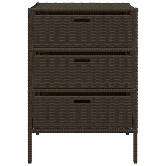 Tuinkast 55x59x80 cm poly rattan bruin 7