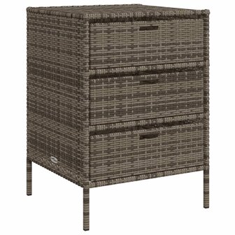 Tuinkast 55x59x80 cm poly rattan grijs 2