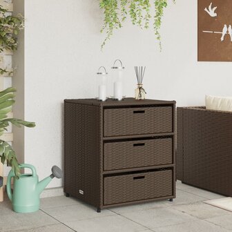 Tuinkast 55x59x69 cm poly rattan bruin 3