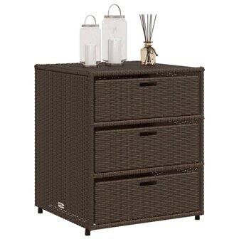Tuinkast 55x59x69 cm poly rattan bruin 4