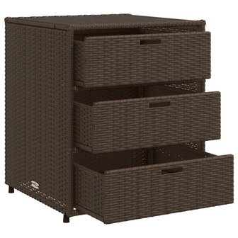 Tuinkast 55x59x69 cm poly rattan bruin 6