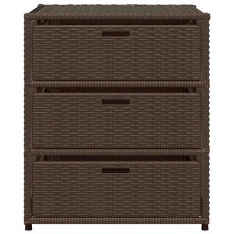 Tuinkast 55x59x69 cm poly rattan bruin 7