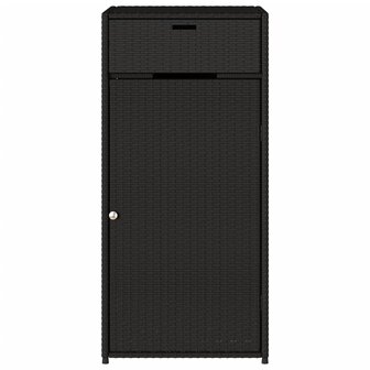 Tuinkast 55x55x111 cm poly rattan zwart 7