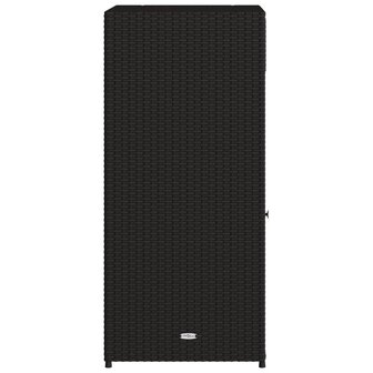 Tuinkast 55x55x111 cm poly rattan zwart 8