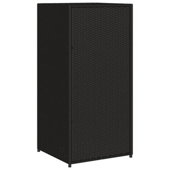 Tuinkast 55x55x111 cm poly rattan zwart 9