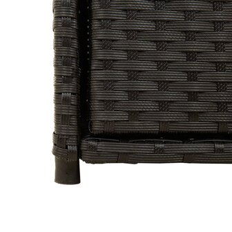 Tuinkast 55x55x111 cm poly rattan zwart 10