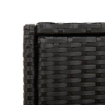 Tuinkast 55x55x111 cm poly rattan zwart 11