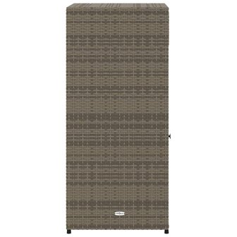 Tuinkast 55x55x111 cm poly rattan grijs 8