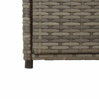 Tuinkast 55x55x111 cm poly rattan grijs 10