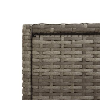 Tuinkast 55x55x111 cm poly rattan grijs 11