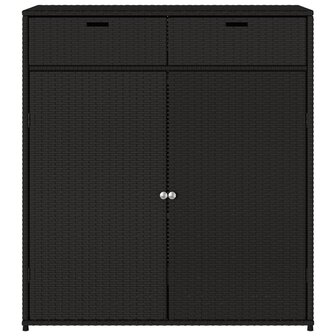 Tuinkast 105x55x113 cm poly rattan zwart 7