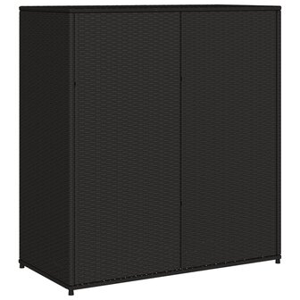 Tuinkast 105x55x113 cm poly rattan zwart 9