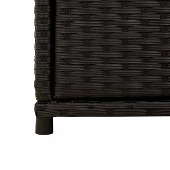 Tuinkast 105x55x113 cm poly rattan zwart 10