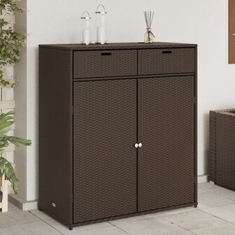 Tuinkast 105x55x113 cm poly rattan bruin 1