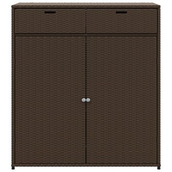 Tuinkast 105x55x113 cm poly rattan bruin 7