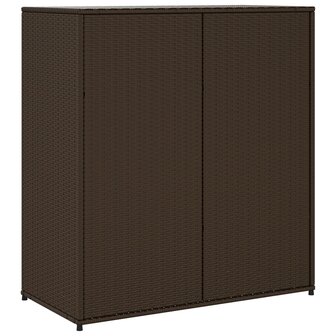 Tuinkast 105x55x113 cm poly rattan bruin 9
