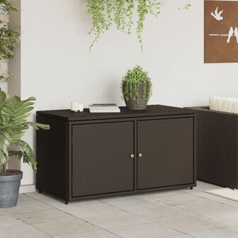 Tuinkast 110x55x60,5 cm poly rattan bruin 3