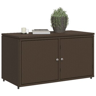 Tuinkast 110x55x60,5 cm poly rattan bruin 4