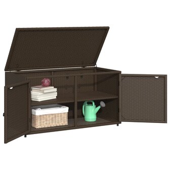 Tuinkast 110x55x60,5 cm poly rattan bruin 5