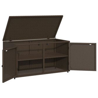 Tuinkast 110x55x60,5 cm poly rattan bruin 6