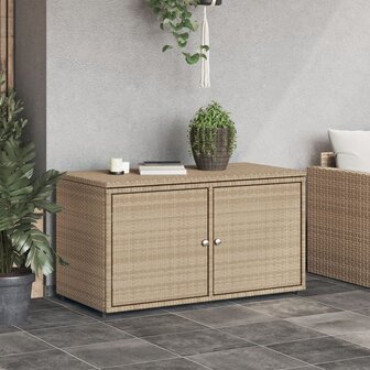 Tuinkast 110x55x60,5 cm poly rattan beige 3