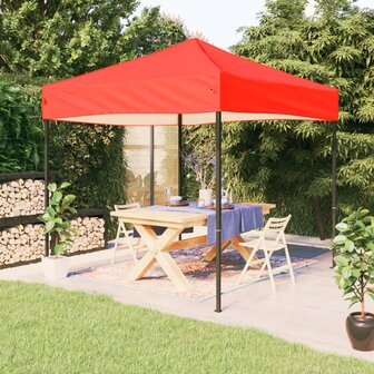 Partytent inklapbaar 2x2 m rood 1