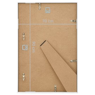 Fotolijsten 3 st voor wand of tafel 70x90 cm MDF wit 8