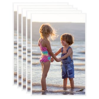 Fotolijsten 5 st voor wand of tafel 70x90 cm MDF wit 1
