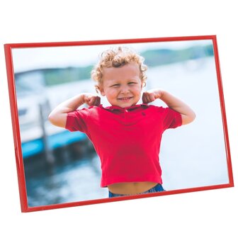 Fotolijsten 5 st voor wand of tafel 70x90 cm MDF rood 4