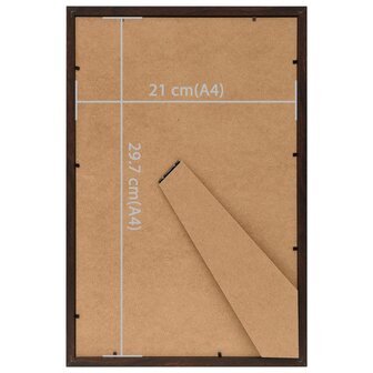 Fotolijsten 3 st voor tafel 21x29,7 cm MDF zwart 8