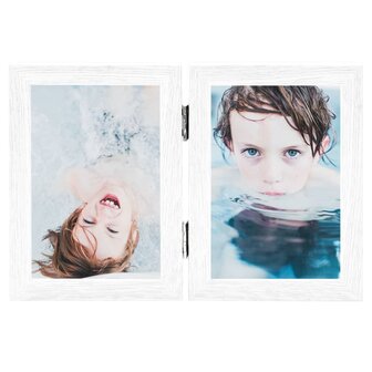 Fotolijst tweeluik 2x(10x15 cm) wit 2