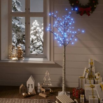 Kerstboom wilg met 140 blauwe LED&amp;apos;s binnen en buiten 1,5 m 1