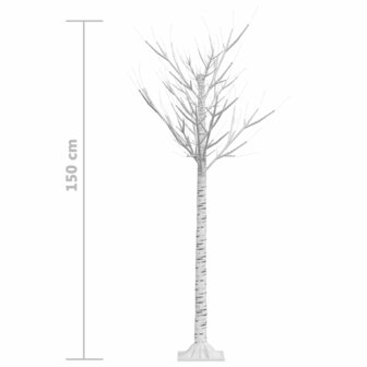 Kerstboom wilg met 140 blauwe LED&amp;apos;s binnen en buiten 1,5 m 8