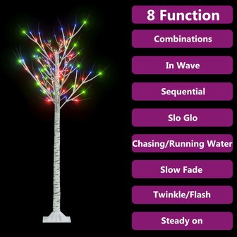 Kerstboom wilg 140 meerkleurige LED&amp;apos;s binnen en buiten 1,5 m 3