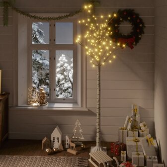 Kerstboom wilg met 180 warmwitte LED&amp;apos;s binnen en buiten 1,8 m 1