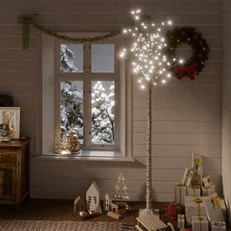 Kerstboom wilg met 200 koudwitte LED&amp;apos;s binnen en buiten 2,2 m 1