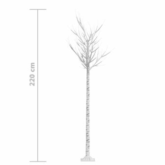 Kerstboom wilg met 200 koudwitte LED&amp;apos;s binnen en buiten 2,2 m 8