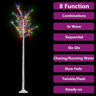 Kerstboom wilg 200 meerkleurige LED&amp;apos;s binnen en buiten 2,2 m 3