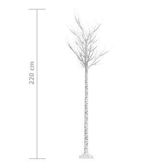 Kerstboom wilg 200 meerkleurige LED&amp;apos;s binnen en buiten 2,2 m 8