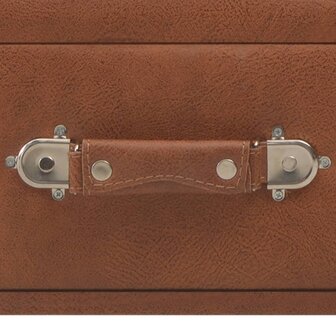 Bank met lades 80 cm kunstleer bruin  7