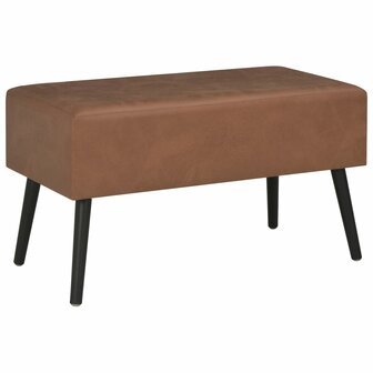 Bank met lades 80 cm kunstleer donkerbruin 3