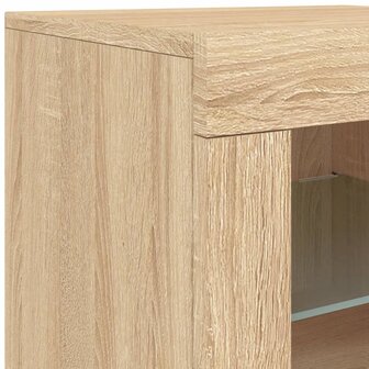 Bijzetkastjes met LED 2 st bewerkt hout sonoma eikenkleurig 12