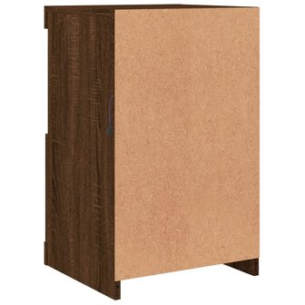 Bijzetkastjes met LED 2 st bewerkt hout bruin eikenkleur 10